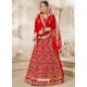 Red Heavy Embroidered Designer Wedding Lehenga Choli
