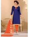 Precious Jute Silk Lace Work Churidar Salwar Suit