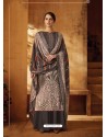 Light Brown Designer Wear Pure Pashmina Jacquard Palazzo Salwar Suit