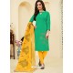 Jade Green Designer Party Wear Readymade Churidar Salwar Suit