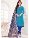 Blue Designer Party Wear Readymade Churidar Salwar Suit