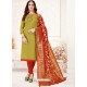 Green Designer Party Wear Readymade Churidar Salwar Suit
