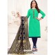 Jade Green Designer Party Wear Readymade Churidar Salwar Suit