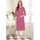 Medium Violet Designer Embroidered Party Wear Dolla Silk Kurti