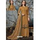 Mustard Designer Wear Pure Pashmina Jacquard Palazzo Salwar Suit