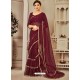 Maroon Designer Casual Wear Printed Sari