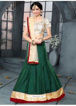 Dark Green Heavy Embroidered Designer Wedding Lehenga Choli