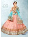 Baby Pink Heavy Embroidered Designer Wedding Lehenga Choli