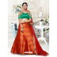 Orange Heavy Embroidered Designer Wedding Lehenga Choli