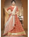 Red Heavy Embroidered Designer Wedding Lehenga Choli