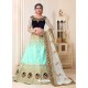 Sky Blue Heavy Embroidered Designer Wedding Lehenga Choli