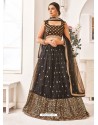 Black Heavy Embroidered Designer Wedding Lehenga Choli