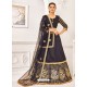 Navy Blue Heavy Embroidered Designer Wedding Lehenga Choli