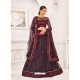 Deep Wine Heavy Embroidered Designer Wedding Lehenga Choli