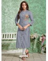 Pigeon Designer Embroidered Party Wear Rayon Kurti