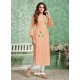 Light Grey Designer Embroidered Party Wear Rayon Kurti