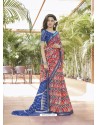 Red Casual Wear Designer Cotton Sari