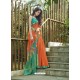 Orange Casual Wear Designer Cotton Sari