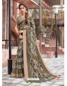 Light Brown Casual Wear Designer Cotton Sari