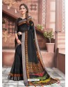 Black Casual Wear Designer Cotton Sari