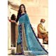 Blue Casual Wear Designer Georgette Sari