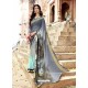 Grey Casual Wear Designer Georgette Sari