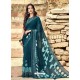 Teal Blue Casual Wear Designer Georgette Sari