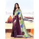 Deep Wine Casual Wear Designer Georgette Sari