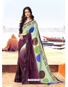 Deep Wine Casual Wear Designer Georgette Sari