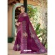 Medium Violet Latest Designer Casual Wear Fancy Fabric Sari