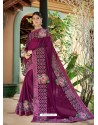 Medium Violet Latest Designer Casual Wear Fancy Fabric Sari