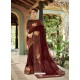 Maroon Latest Designer Casual Wear Fancy Fabric Sari