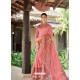 Peach Latest Designer Casual Wear Fancy Fabric Sari