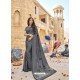 Grey Latest Designer Party Wear Georgette Sari