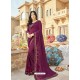 Deep Wine Latest Designer Party Wear Georgette Sari