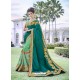 Jade Green Party Wear Designer Embroidered Fancy Fabric Sari