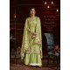 Green Designer Casual Wear Pure Pashmina Jacquard Palazzo Salwar Suit