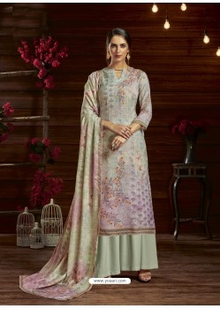 Multi Colour Designer Casual Wear Pure Pashmina Jacquard Palazzo Salwar Suit