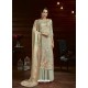 Taupe Designer Casual Wear Pure Pashmina Jacquard Palazzo Salwar Suit