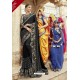 Carbon Party Wear Designer Embroidered Rangoli Georgette Sari