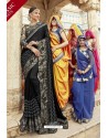 Carbon Party Wear Designer Embroidered Rangoli Georgette Sari