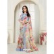 Multi Colour Casual Wear Designer Digital Printed Handloom Linen Sari