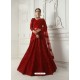 Red Heavy Embroidered Designer Net Wedding Lehenga Choli