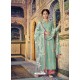 Sea Green Georgette Embroidered Designer Straight Suit