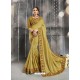 Marigold Chanderi Silk Zari Embroidered Party Wear Saree