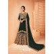 Dark Green Georgette Diamond Embroidered Anarkali Suit