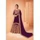 Purple Georgette Diamond Embroidered Anarkali Suit