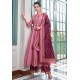 Light Pink Heavy Muslin Embroidered Palazzo Suit