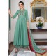 Aqua Mint Heavy Muslin Embroidered Palazzo Suit
