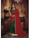 Red Heavy Silk Party Wear Designer Saree